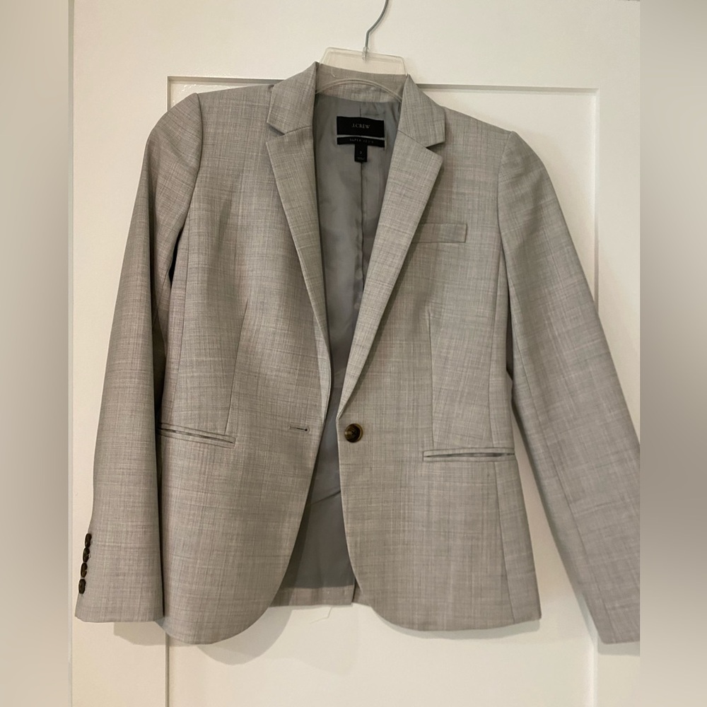 J. Crew Super 120s Light Gray Blazer